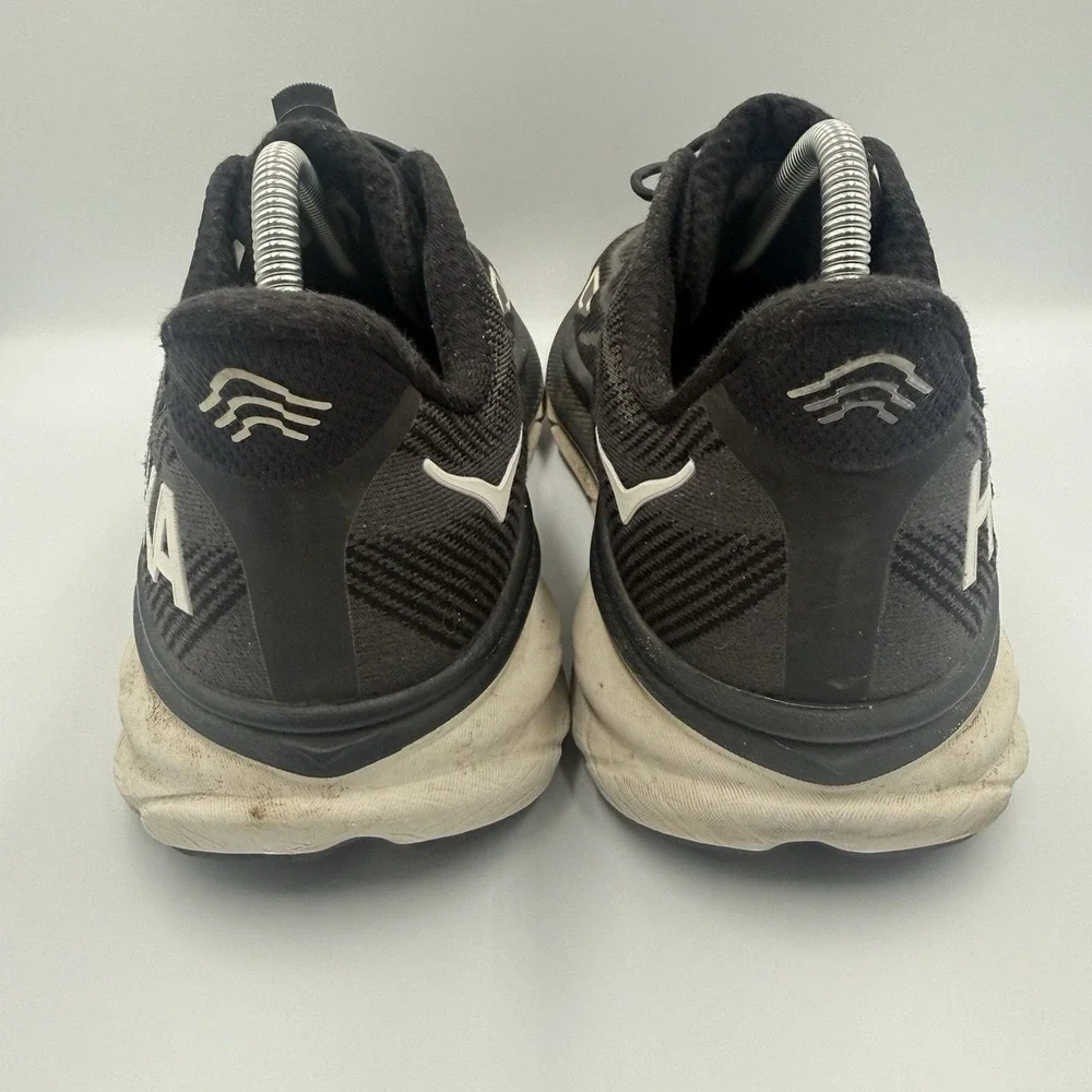 Hoka One One Clifton‎ 9 Men's Size 10D Black White Running Walking Shoes Sneaker